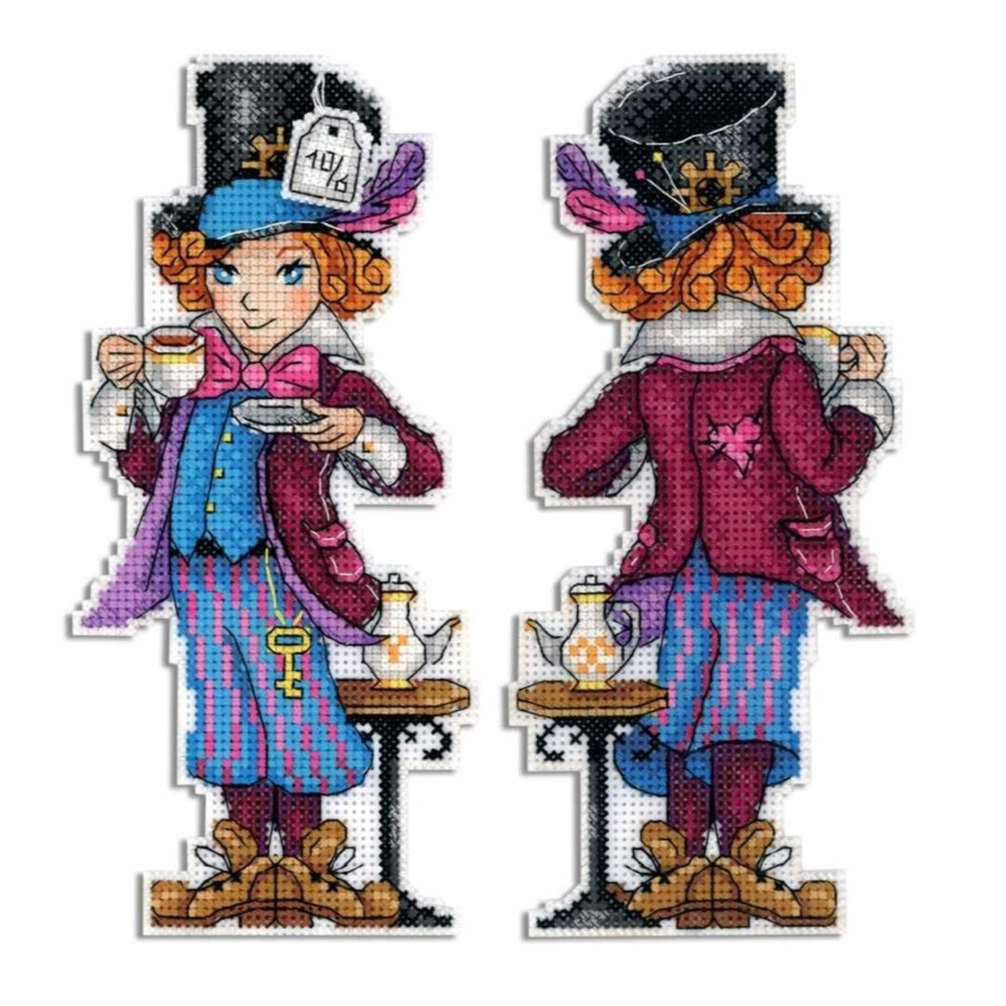 MP Studia Mad Hatter Plastic Canvas Counted Cross Stitch Kit